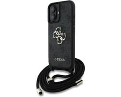 Guess 4G Serie - Zwart Etui - Crossbody Koord - iPhone 16 Plus