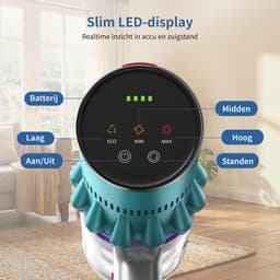 Avalue 3-in-1 Stelstofzuiger Draadloos – 300W – 32kPa Zuigkracht – 60 min – 4 Opzetstukken – Zonder Zak – Voor Thuis en Auto — thumbnail 4