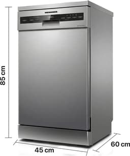 Heinner HDW-FSM45710AXD+++ Slim Vaatwasser 45 cm - Vrijstaand - 10 Couverts - 49 dB Stil - 7 Wasprogramma’s - Extra Droog & Dual Zone - AquaStop - RVS - 5 Jaar Garantie — thumbnail 4