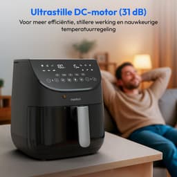 MEDION X20 XL Heteluchtfriteuse (6,6 L, 5 vleesprogramma’s met kerntemperatuursonde, stille DC-motor 1.700 W, 10 programma’s, PFAS-vrij, ILAG coating) — thumbnail 7
