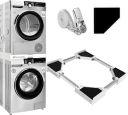 Stapelset voor wasmachine en droger van 74 cm (29 inch), universele stapelset voor wasmachine en droger, verstelbare stapelset voor wasmachine en droger van 74 cm (29"/28"/27"/26"/25"/24"). — thumbnail 2