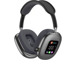 ANC-hoofdtelefoon met actieve ruisonderdrukking – draadloze hoofdtelefoon met Bluetooth 5.4 – voorzien van een digitaal LED-display – TF-kaartsleuf en opvouwbaar ontwerp – comfortabel om 24 uur per dag te dragen – geschikt voor op reis en op het werk