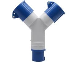 2-Weg Splitter 32A 220V IP44 voor Industriële Plug en Bushing, Waterdicht en Duurzaam