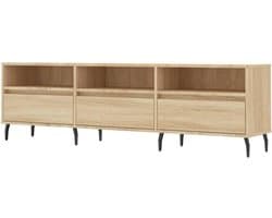 TV Meubel - Televisie Kast - Media Opbergen - 6 Opbergvakken - 150 x 30 x 44.5 cm - Sonoma Eiken