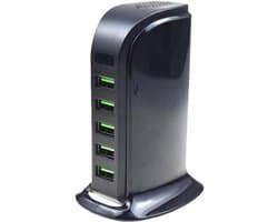 USB Hub - USB Station - Desktop Uitbreiding - LED Display - 11.1x7.8x3.3CM - Zwart