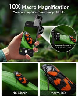 Professionele HD macro lens - Voor smartphone, Geschikt voor iPhone, Pixel, Samsung, Huawei, Xiaomi — thumbnail 5