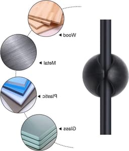 Multifunctionele Kabelclips voor Bureau, Houder voor Stroomkabels, USB Oplaadkabels en Audiokabels, Zwart, Verpakking van 20 Stuks — thumbnail 2