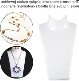 Witte Mannequin voor Sieraden, Houder voor Kettingen en Oorbellen, Perfect voor Presentatie en Organisatie van Sieraden — thumbnail 3