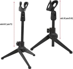 Verstelbare Mini Microfoonstandaard voor Desktop - Draagbare Tripod Houder met Microfoonclip voor Thuisgebruik en Opnames — thumbnail 4