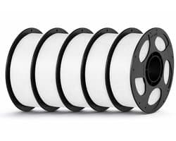 Anycubic PETG Filament Wit Bundel 5KG (5x1KG) – 1.75mm – Sterk & Duurzaam – 3D Printer Filament – Helder Wit ⸻