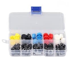 25 Stuks Tact Push Button Schakelaar - 4 Pin Momentary Micro Switch voor Elektronische Toepassingen, 12x12x7.3mm, Ideaal voor Projecten en Reparaties