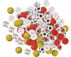 Houten Knopen Set van 100 Stuks, 2-Hole Ronde Vorm voor Breien, Scrapbooking en Creatieve Projecten, 2 cm