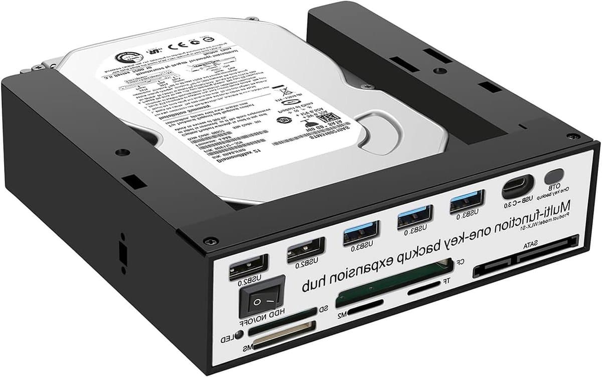 Externe Harde Schijf Dock - Harde Schijf Station - Data Opslag Uitbreiding - Ingebouwde Kaartlezer - 2.5 en 3.5 Inch — afbeelding 1