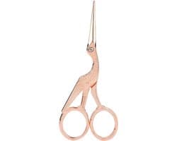 Vintage Naaischaar in Kraanvorm van Roestvrij Staal voor Borduurwerk, Knutselen en Creatieve Projecten