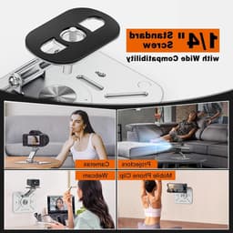 Verstelbare projectorstandaard met 360° rotatie, wandmontage en tafelhouder voor thuisbioscoop en kantoorgebruik — thumbnail 4