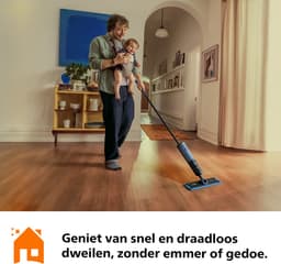 Philips OneUp Elektrische Dweil 3000 series XV3101/01 - Dweilsysteem - Vloerreiniger - Vuil water opzuigen - 1 stand - 50min dweilen - Geen emmer nodig — thumbnail 15