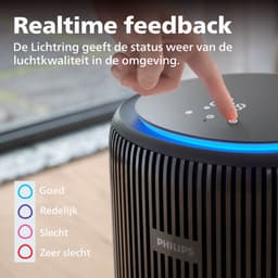 Philips PureProtect 3200 Series - Luchtreiniger - CADR 520m3/u - Ruimtes tot 135m2 - 3 Laags HEPA Filtratie - Air+ App - Ultrastil - Nachtlampje - Zwart - AC3221/13 — thumbnail 7