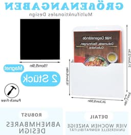 Documenthouder met Sterke Magneten voor A4 Documenten, Pennen en Kantoorbenodigdheden - Ideaal voor Whiteboards en Koelkasten (Wit) — thumbnail 2
