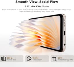 DOOGEE Note 56X Smartphone - 24 GB RAM - 64 GB ROM - 6,56 inch - 6150 mAh - Android 16 - Dual SIM 4G - GPS - Grijs — thumbnail 2