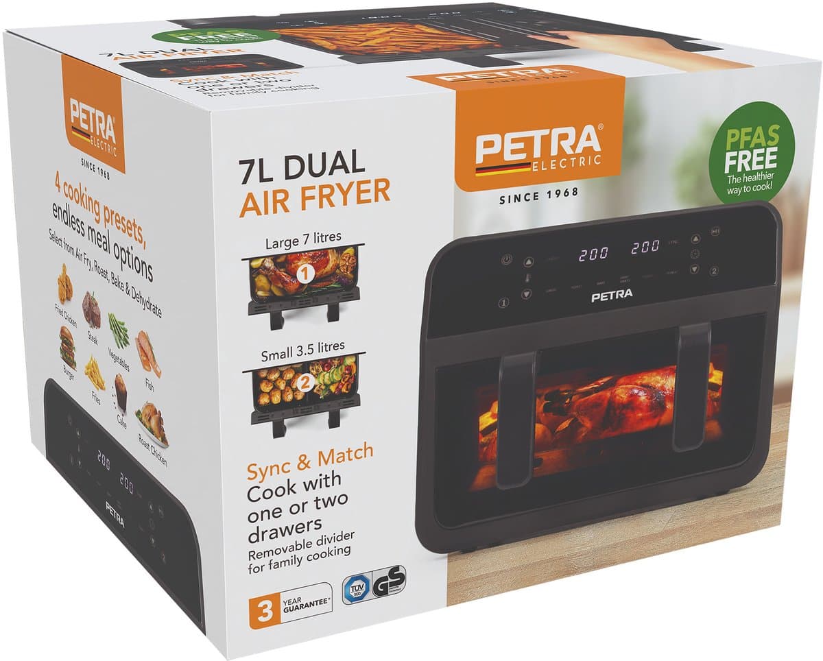Petra 7L Dual Air Fryer - PFAS-vrij, 2300W — afbeelding 1