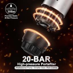 Premium Draagbare Koffiemachine met Verwarming – Oplaadbare Espresso Maker USB-C – Geschikt voor Capsules & Gemalen Koffie – Compact & Krachtig voor Reizen, Auto & Outdoor — thumbnail 3
