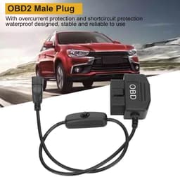 OBD2 Mini-USB Oplaadkabel voor Dashcam - 24 Uur Voeding met Schakelaar — thumbnail 2