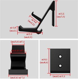 Dual Gamepad Controller en Hoofdtelefoon Stand Houder, Wandgemonteerde Gaming Hoofdtelefoon Hanger voor PS5, Xbox ONE en Pulse 3D Headset (Zwart) — thumbnail 5