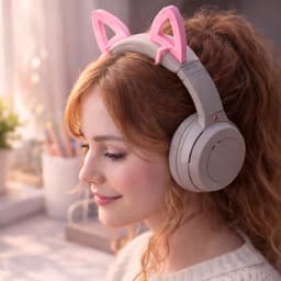 Snap-On Kattenoren Voor Sony WH-1000XM4 Hoofdtelefoon - Afneembare Cat Ears Accessoire - Cosplay Gaming Headset Decoratie - Verstelbaar Design - Lichtgewicht Comfort Fit - Past Perfect Op Headband - Roze — thumbnail 4