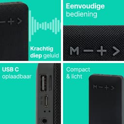 MyTech - Bluetooth speaker - Lichtgewicht & krachtig geluid - Compact formaat - 6 uur batterij - Inclusief USB-C kabel — thumbnail 2