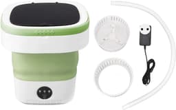 Florixa® Camping Wasmachine - Mini Wasmachine - Wasmachines - Opvouwbare Kleine Wasmachine en Droger - 7.5L - met Afvoer - Groen - 30cm x 30cm x 33cm — thumbnail 6