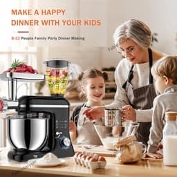 Krachtige 10L Standmixer 5-in-1 Keukenmachine met Vleesmolen en Sapcentrifuge — thumbnail 4