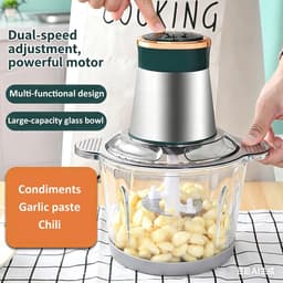 Elektrische Keukenmachine - Multifunctionele Hulp - Eten Bereiden - Krachtige 500W Motor - 3L Kom - Zilver — thumbnail 3