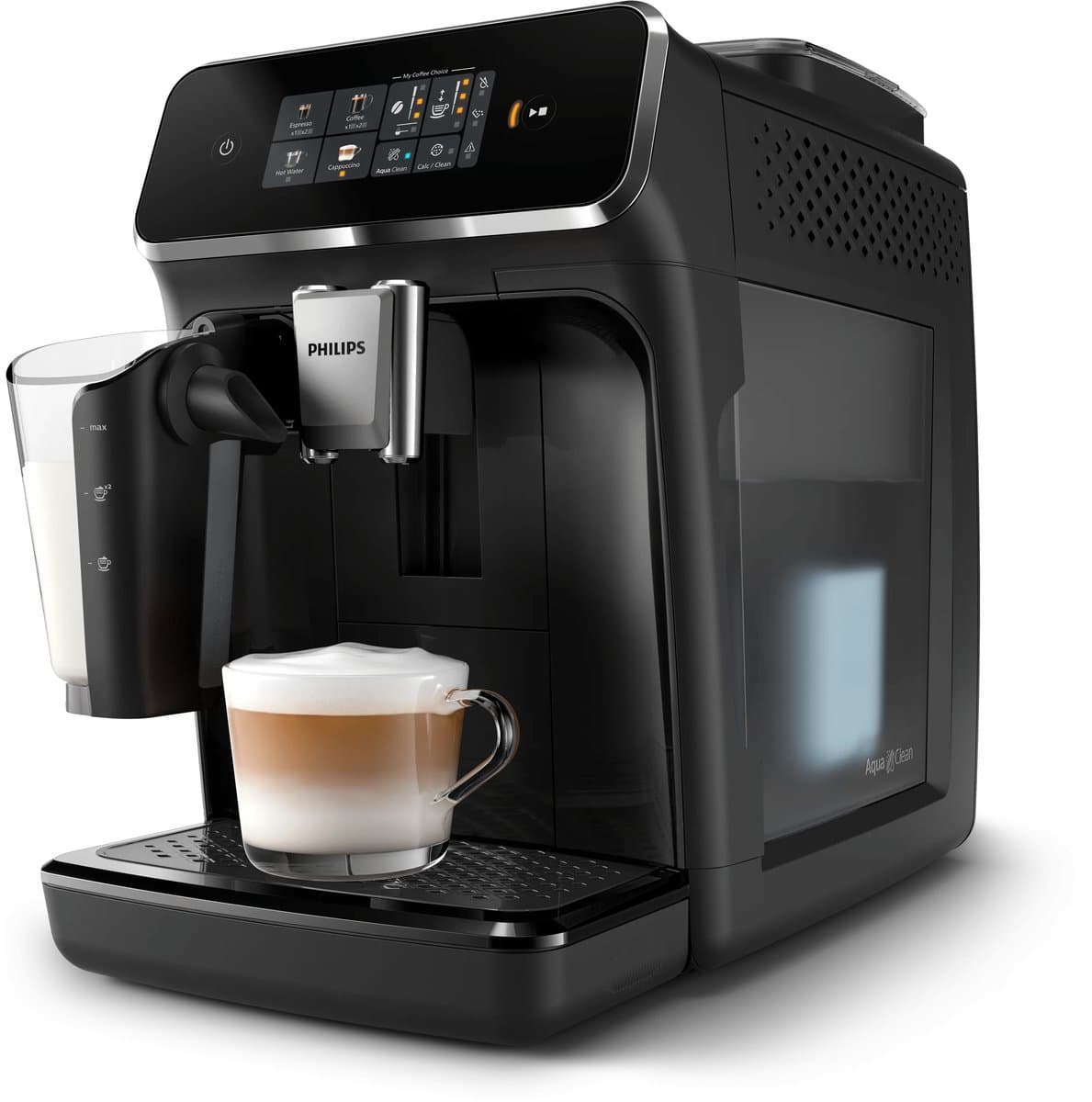 Philips 2300 Series LatteGo EP2331/10 - Espressomachine - 3 Soorten Koffie + Heet Water - Zwart / Chroom - + AquaClean Filter — afbeelding 1