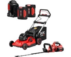 DCK Tools 58V Gazon & Haag Combi Actiebundel - Accu grasmaaier + Heggenschaar met extra 5.0Ah Accu