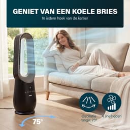 Princess Bladloze Torenventilator - 70 W - Met Afstandsbediening - Bladeless Fan - LED‑display - 4 Snelheden - Oscillerend - 351590 — thumbnail 3