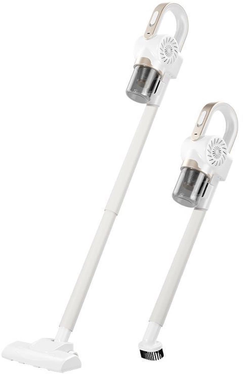 Gloovon® - Steelstofzuiger Draadloos - Stofzuiger Zonder Zak - Stofzuiger Draadloos - 100W - 11000Pa - Wit — afbeelding 1