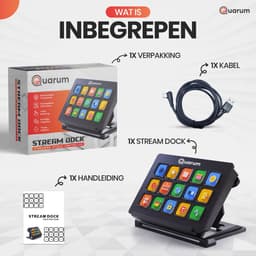 Quarum Stream Dock – Streaming Deck – 15 LCD Toetsen – RGB – USB-C — thumbnail 4
