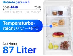Bomann VS 7255 - Koelkast - Tafelmodel - 87 Liter - LED verlichting - Wit — thumbnail 4