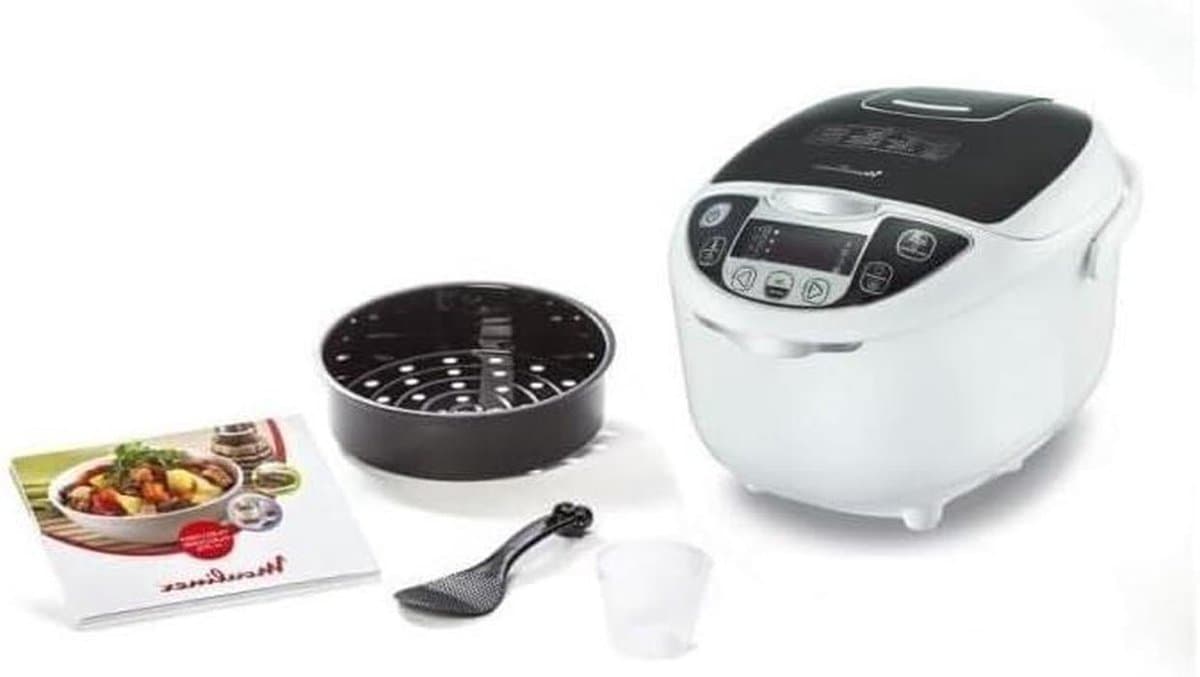 Elektrische Multicooker - Multi Kookpan - Dagelijkse Maaltijden Bereiden - 15 Voorgeprogrammeerde Kookfuncties - 6 Liter - Wit — afbeelding 1