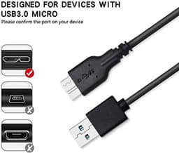 USB B Kabel voor Seagate Game Drive en Maxtor M3 - USB 3.0 Hi-Speed — thumbnail 4