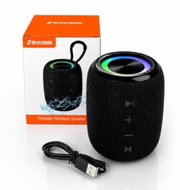 Bluetooth Speaker Draadloos Waterproof – Portable Wireless Speaker met RGB Verlichting, Extra Bass & Bluetooth 5.3 – SWISS — thumbnail 1