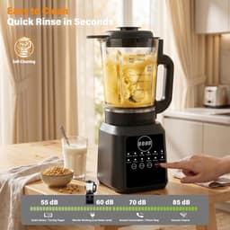 Staande mixer - Soepmaker - Warme maaltijden maken - 12 automatische programma's - 1.7 liter kan - Wit — thumbnail 5