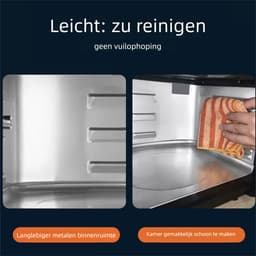 XXL 12L Airfryer - Heteluchtoven - Heteluchtfriteuse - Grote Airfryer - Grill - Verwarming - Accessoires - Reinigen - Keuken - 35cm - 12 Functies - Zwart — thumbnail 4