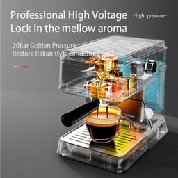 Espressomachine - Meerdere standen en nauwkeurige temperatuurregeling - Ideaal voor thuisbarista's - Uitgerust met stoomfunctie - Zwart — thumbnail 5