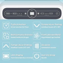 Archi mobiele airco – Airco - met uitlaatslang – 3-in-1 – inclusief afstandsbediening – draagbare airco voor thuis & kantoor - Wit — thumbnail 6