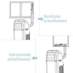 Archi mobiele airco – Airco - met uitlaatslang – 3-in-1 – inclusief afstandsbediening – draagbare airco voor thuis & kantoor - Wit — thumbnail 2