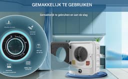 Afvoerdroger 3 Kg - Compacte Trommeldroger Met 5 Programma's, Oververhittingsbeveiliging, Wandmontage - Wit — thumbnail 11