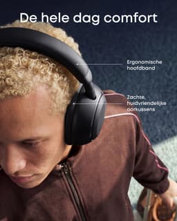soundcore Space 2 by Anker, Active Noise Cancelling Koptelefoon, Comfortabele Pasvorm, 50H Speeltijd, LDAC Hi-Res Draadloze Audio, Dual Connection, Helderre Gesprekken, Bluetooth 6.1, Nap Mode, Draagdetectie — thumbnail 10