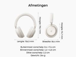 soundcore Space 2 by Anker, Active Noise Cancelling Koptelefoon, Comfortabele Pasvorm, 50H Speeltijd, LDAC Hi-Res Draadloze Audio, Dual Connection, Helderre Gesprekken, Bluetooth 6.1, Nap Mode, Draagdetectie — thumbnail 22