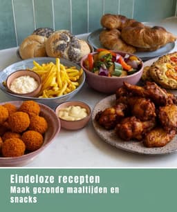 RUX® Mini Airfryer - Kleine Friteuse - Frituese - met Tefloncoating - 2,5L- Zwart - 32cm x 25cm x 31cm; 3 kg — thumbnail 3